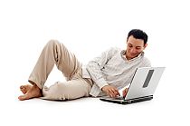 relaxed man with laptop #2